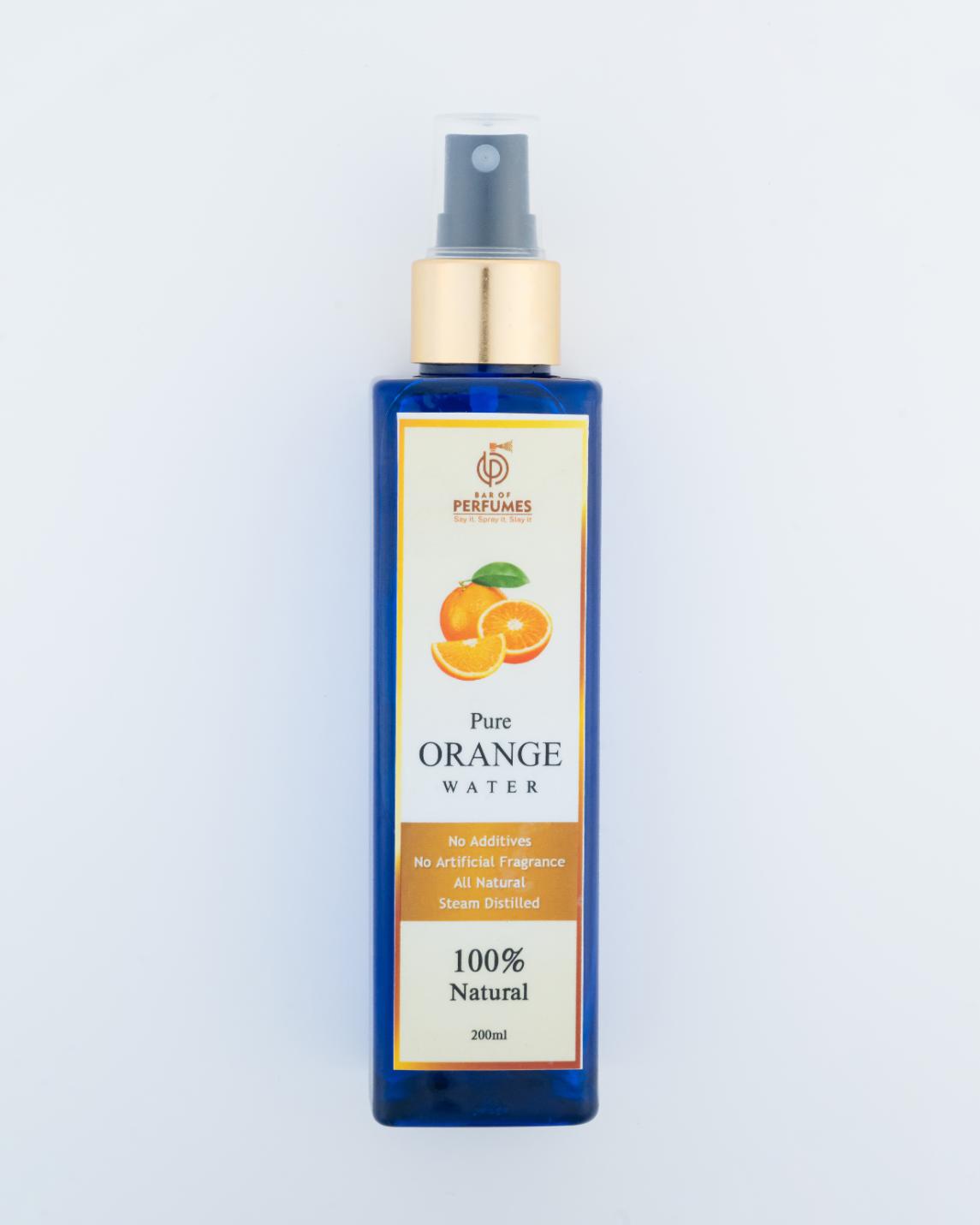 Pure Orange Water I Steam Distilled I Naturally Perfumed I Skin Toner I 200 ML Spray