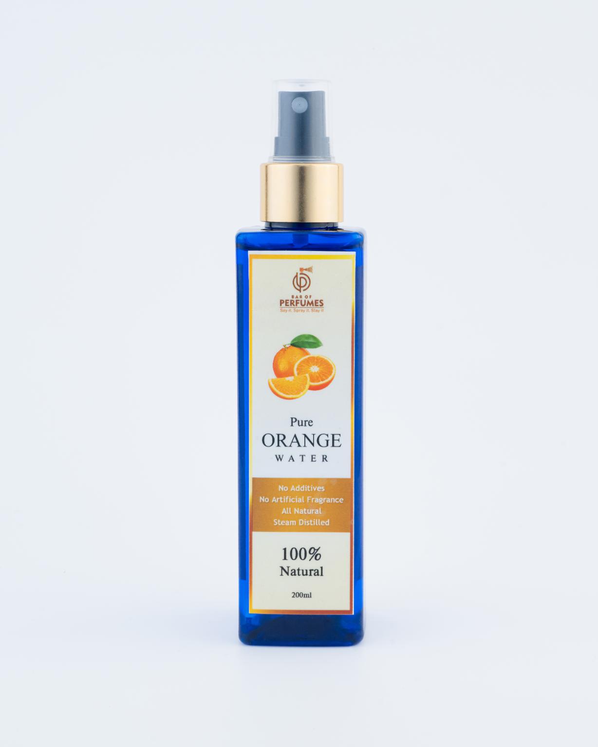 Pure Orange Water I Steam Distilled I Naturally Perfumed I Skin Toner I 200 ML Spray