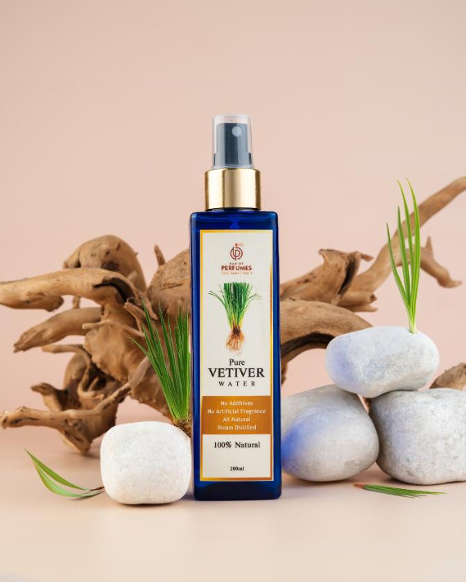 Pure Vetiver Water I Steam Distilled I Naturally Perfumed I Skin Toner I 200 ML Spray